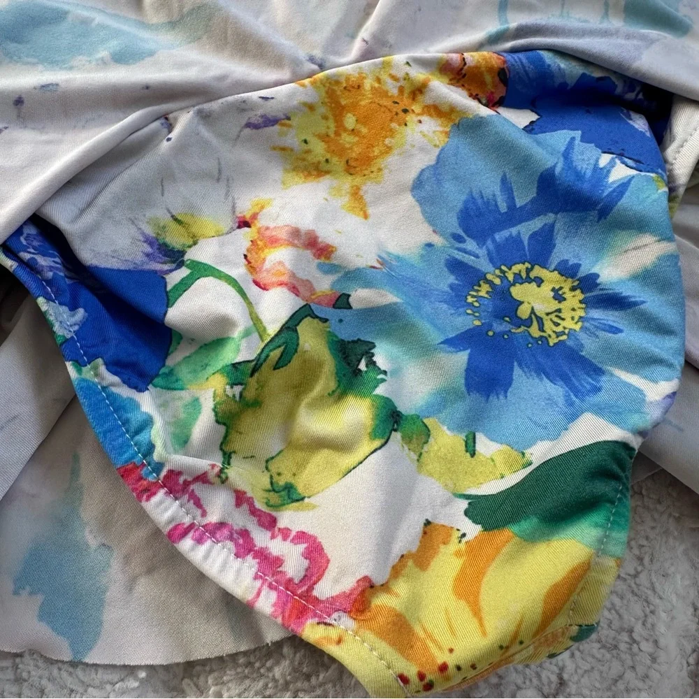Polo By Ralph Lauren | Tie Dye Infants Floral Halter Swimsuit | Size 3T
